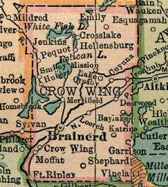 Crow Wing County 1914 Map